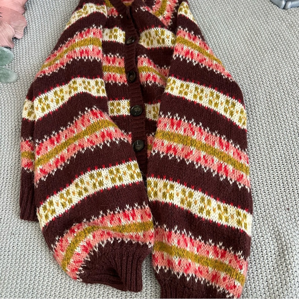 The Great. The Loom Cardigan Sweater Rosehip Medium - Picture 4 of 15